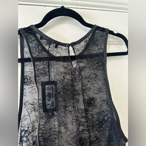 David Lerner black all over lace Racerback tank top blouse nwt - Picture 4 of 11